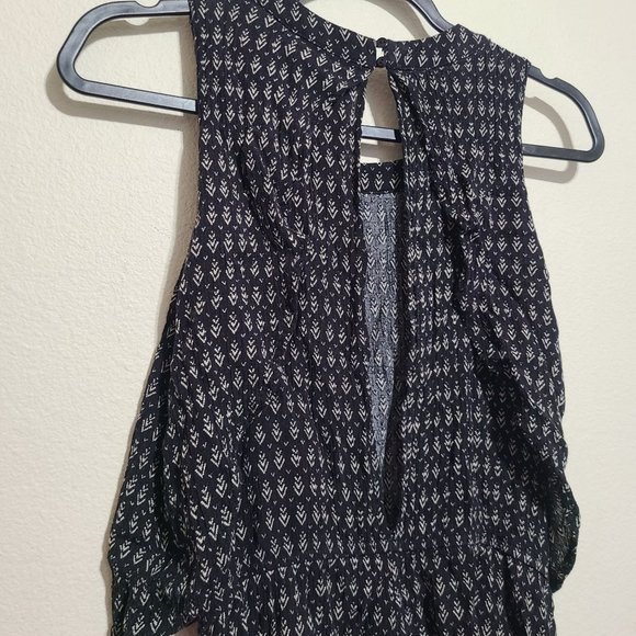 Lulus Creative Approach Sleeveless Layered Romper Elastic Waist Size M B… - Picture 3 of 9